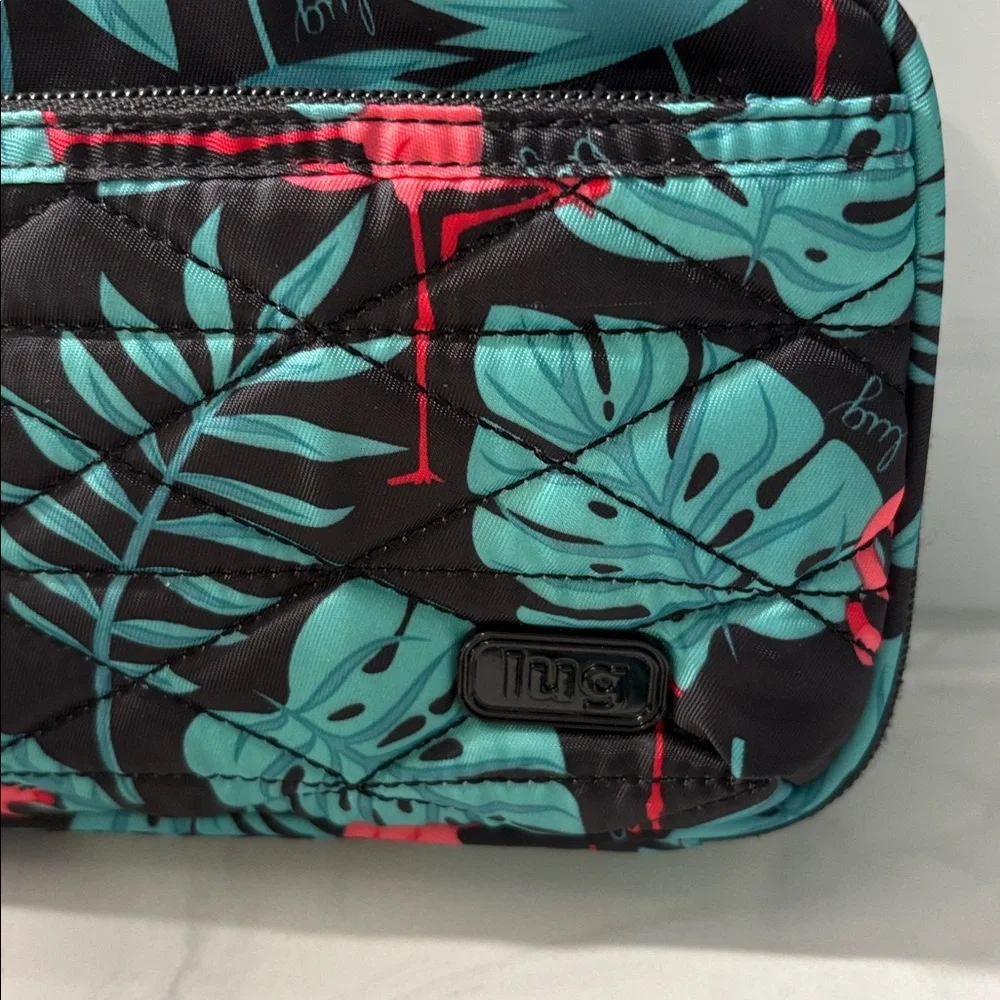Lug Roundabout flamingo print crossbody